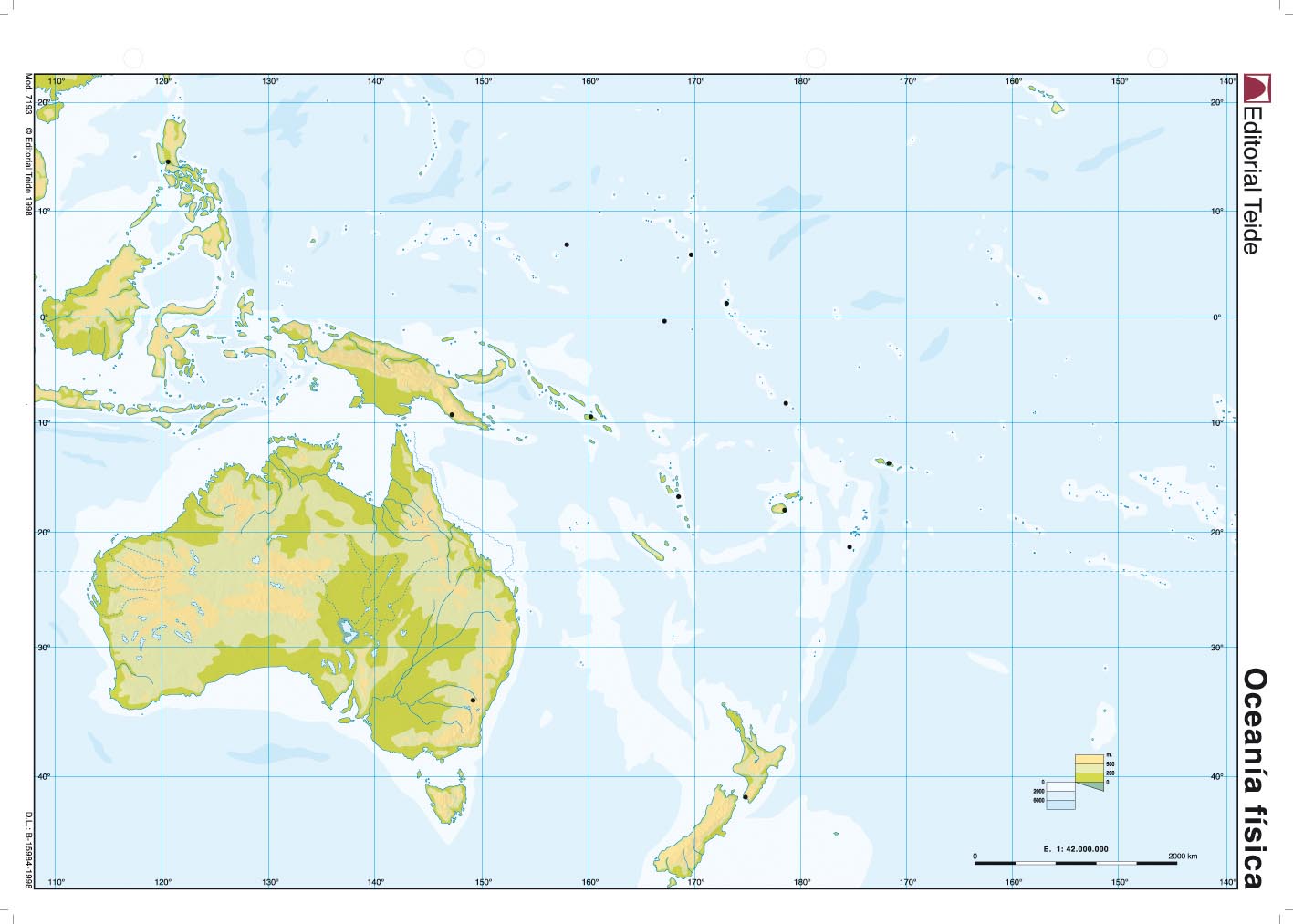 El Blog De Sociales Mapa Físico Oceanía