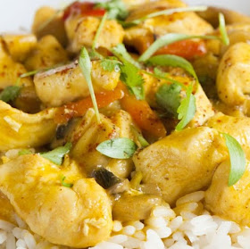 slow-simmered curried chicken