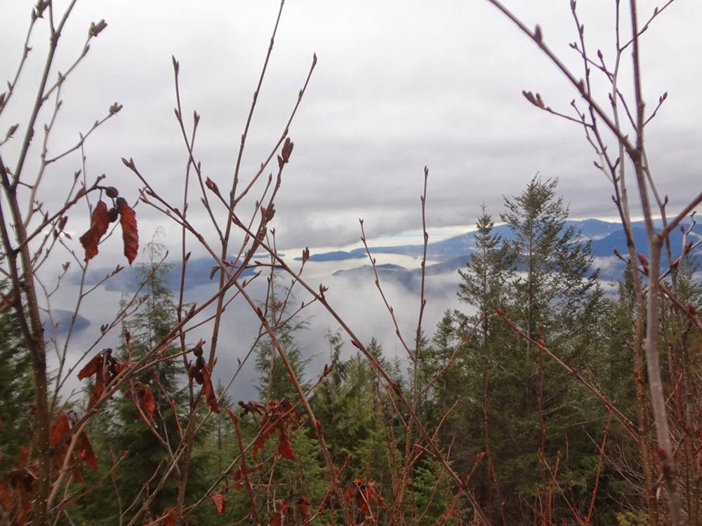 View of Howe Sound and islands from Brunswick Mountain