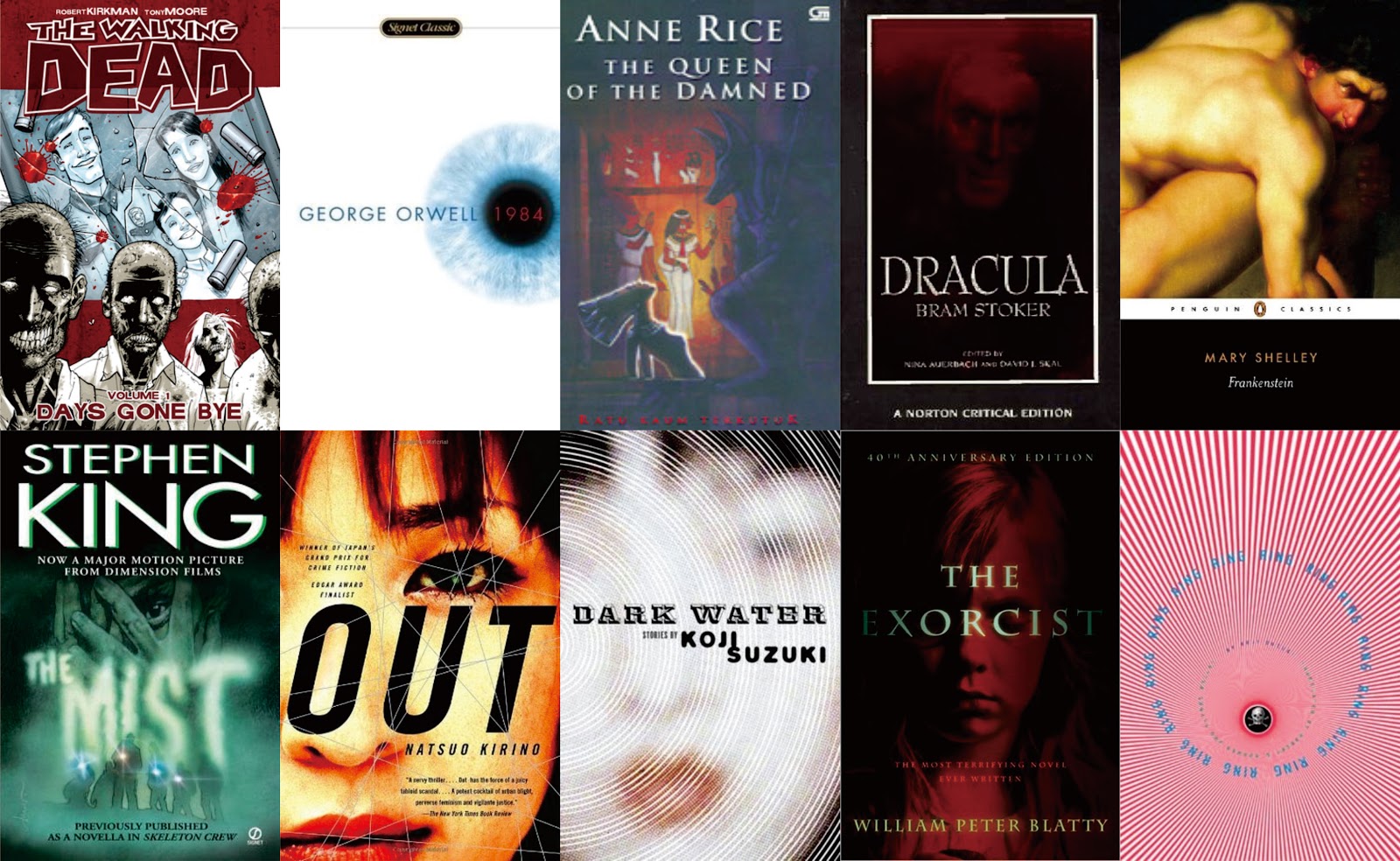 Kuroneko Book Club Top Ten Scariest Book for Halloween Reads