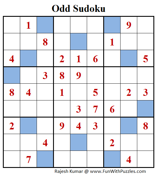 Odd Sudoku (Fun With Sudoku #124)