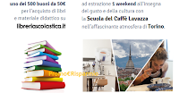 Concorso Lavazza: vinci 500 buoni per materiale didattico e weekend a Torino Logo Concorso Lavazza: vinci 500 buoni per materiale didattico e weekend a Torino