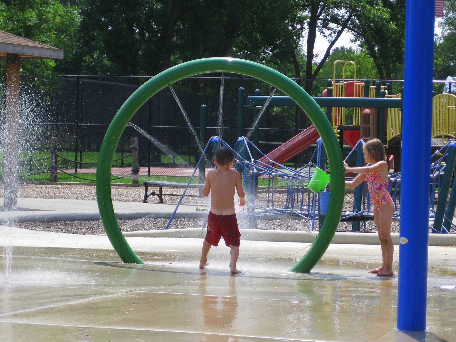 mini and brothers Sprinkler Park