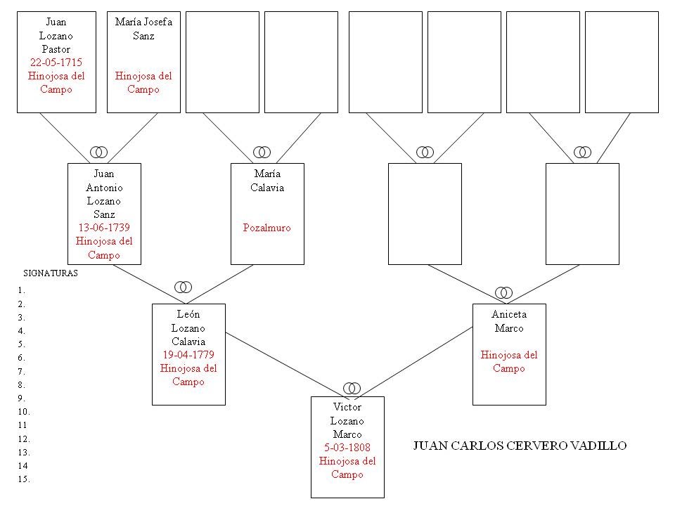 HINOJOSA DEL CAMPO APELLIDO LOZANO