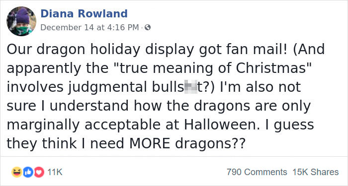 Neighbors Found This Woman's Christmas Dragon Decorations Inappropriate, So She ‘Fixed’ It Neighbors Found This Woman's Christmas Dragon Decorations Inappropriate, So She ‘Fixed’ It