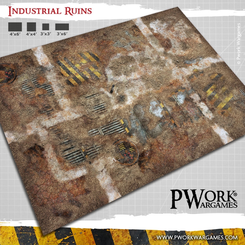 Tabletop Fix Pwork Wargames New Industrial Ruins Gaming Mat