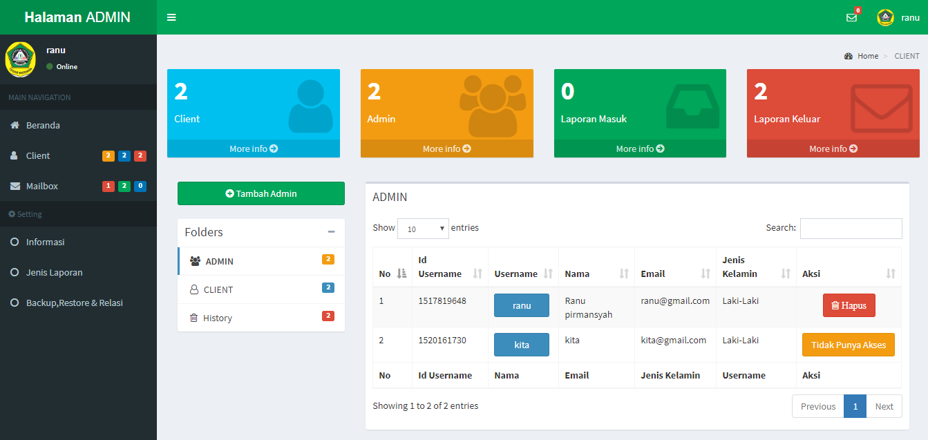 Download Aplikasi Pengaduan Desa Berbasis Codeigniter - Kataembah
