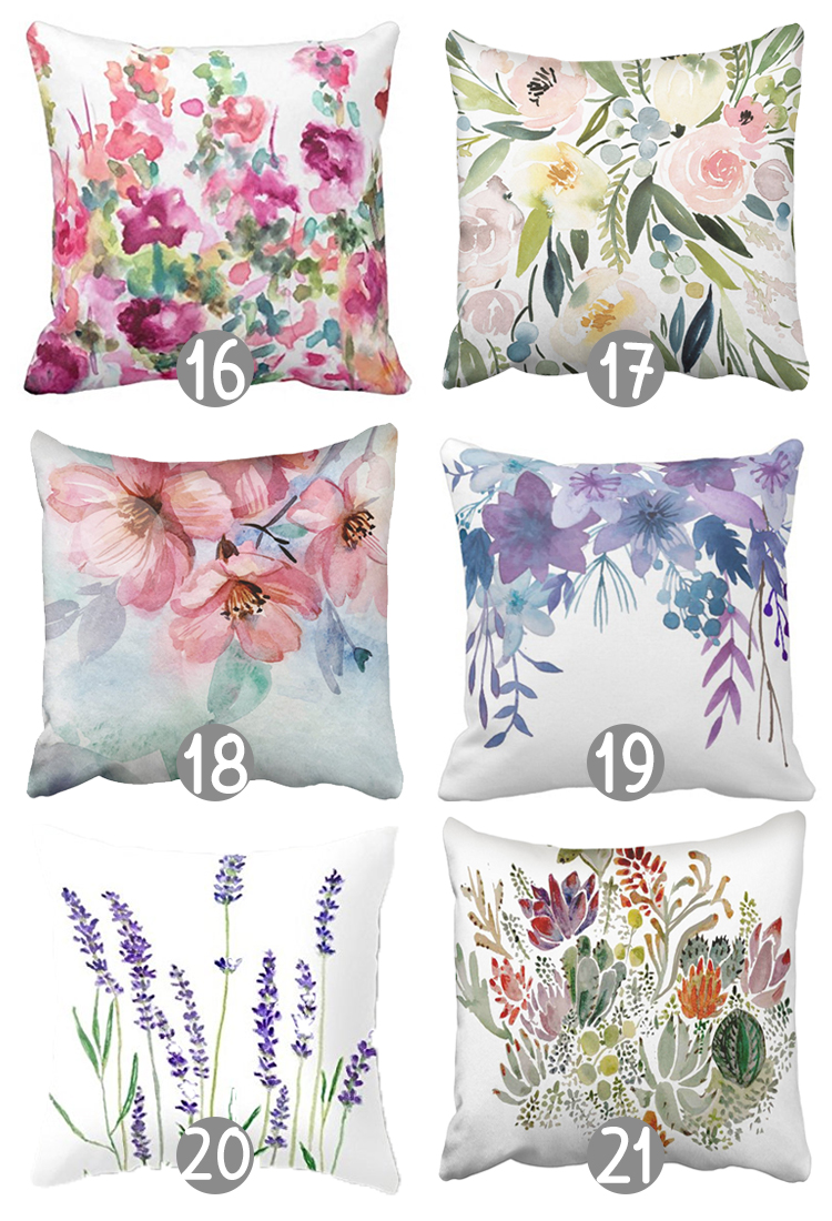 The Craft Patch: 27 Gorgeous Floral Throw Pillow Covers under $10
