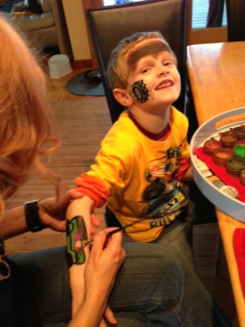 Paintertainment: Monster Jam Tire Track Face Painting