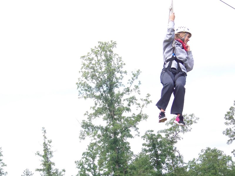 Summers of Pathways Rockwall, Power Pole, Zipline, and the High Ropes