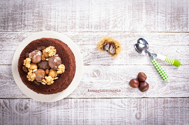 Chiffon cake alle castagne - Chestnuts chiffon cake Chiffon cake alle castagne - Chestnuts chiffon cake