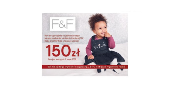 Wygraj bon o wartości 150 zł na produkty z kolekcji dziecięcej F&F Baby i F&F Kids Konkurs