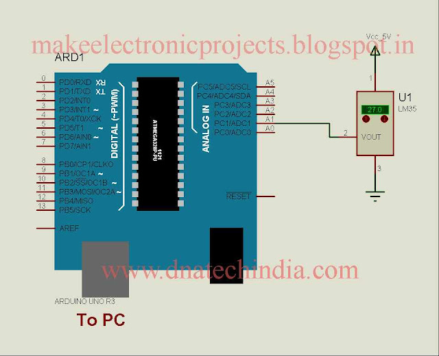 PC based Temperature Indicator using Arduino ~ Crazy for Electronics