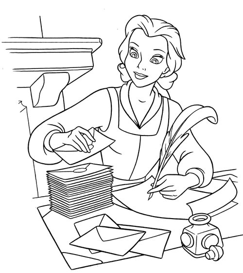 baby belle coloring pages - photo #17
