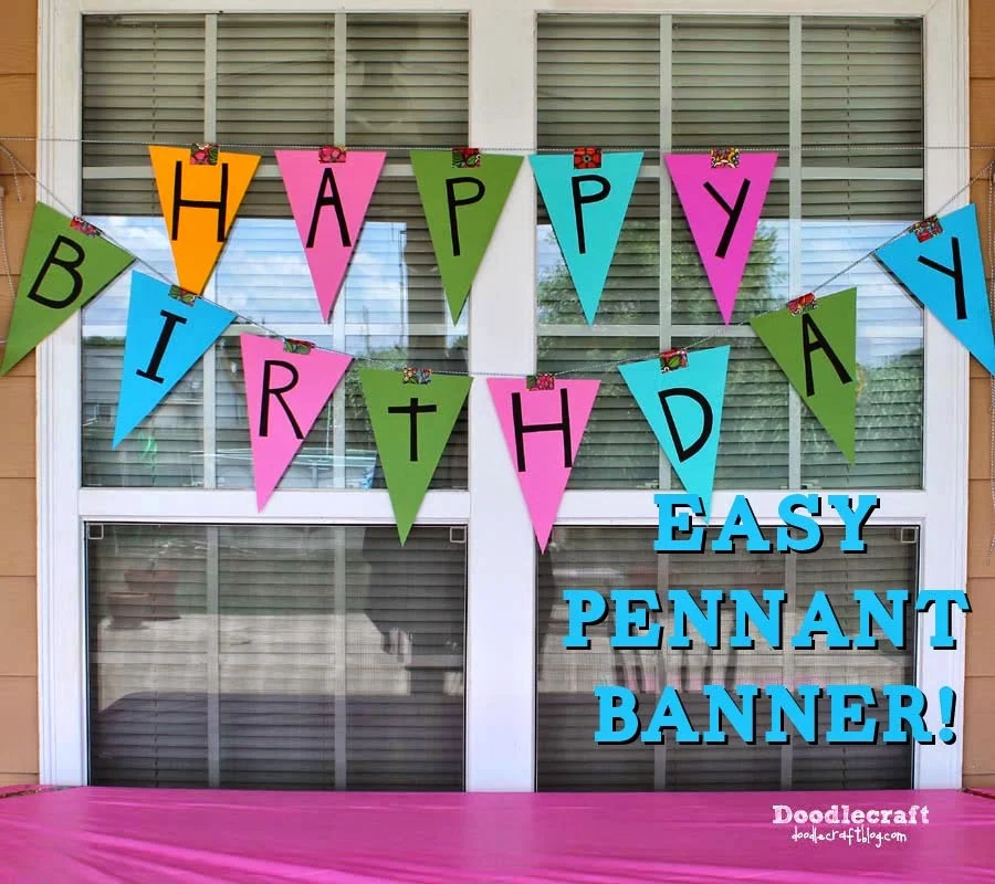 Easy to Make Paper Banner for Birthday - DIY Birthday Decoration 