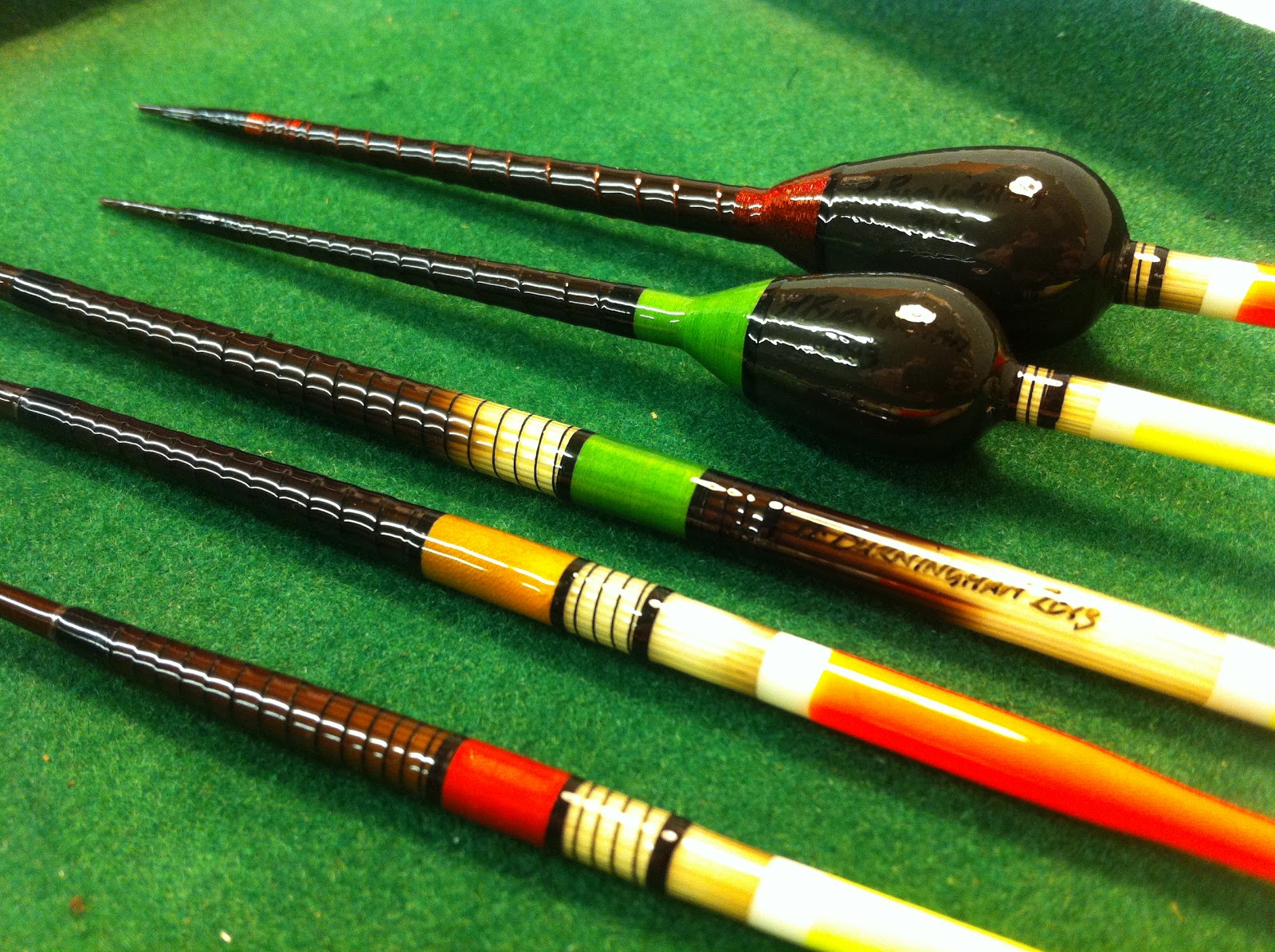 Handmade Fishing Floats by Mark Burningham. Just finished this mixed