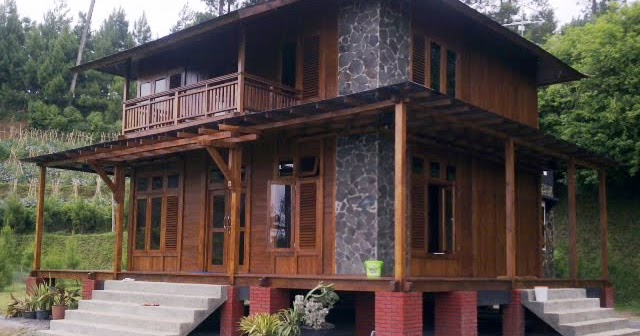  Rumah  Kayu  Ala  Villa Harbolnas e