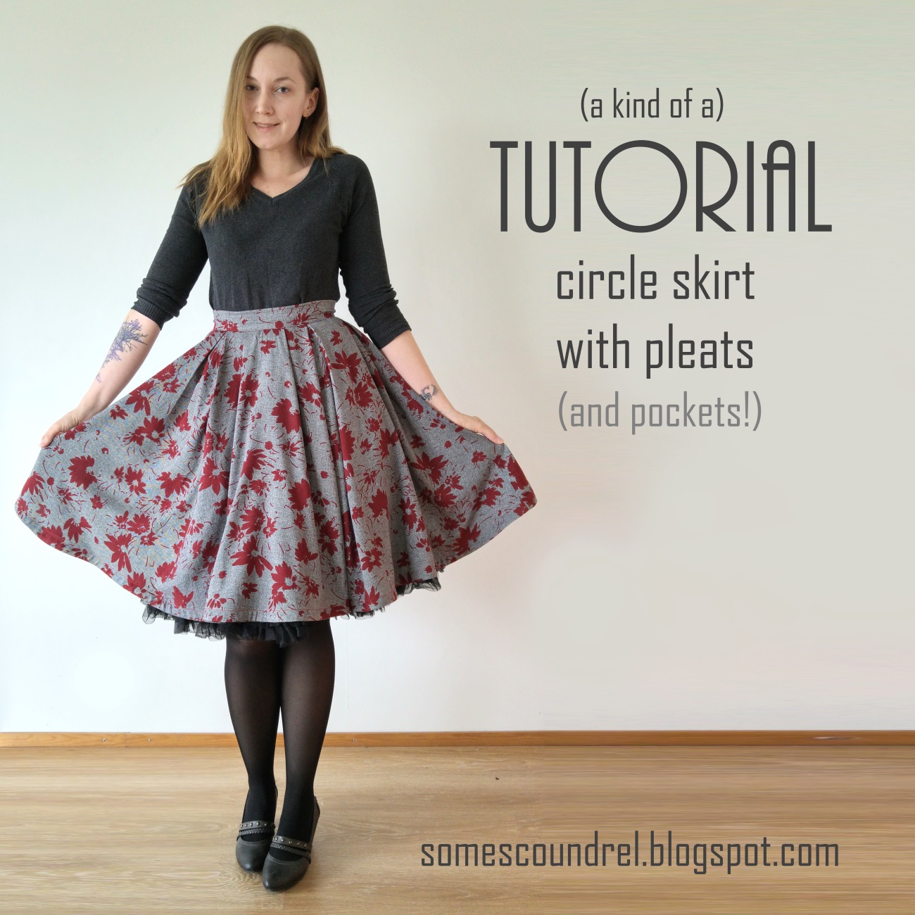 Sew Scoundrel: A circle skirt that's also pleated (a kind of a