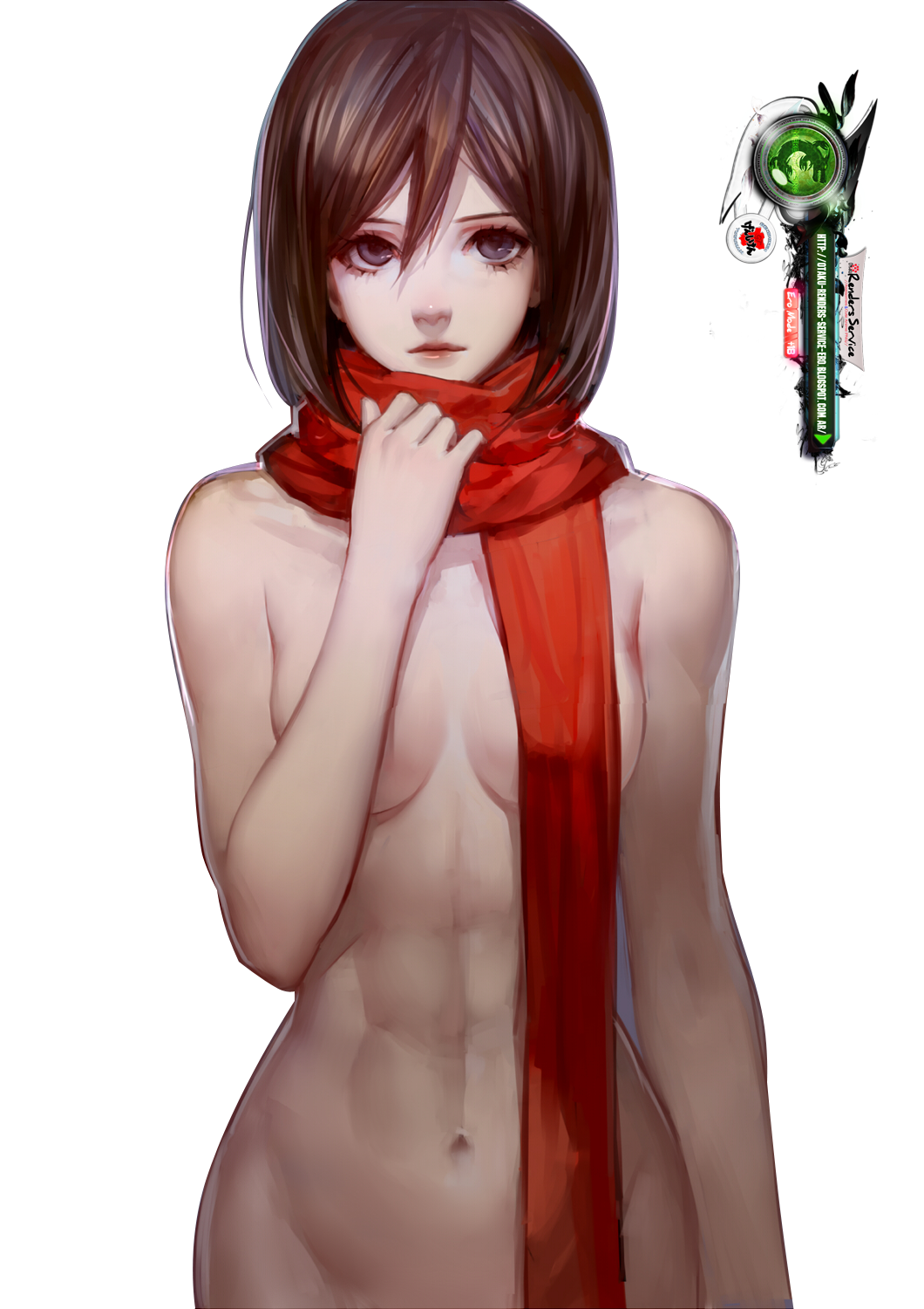ORS Anime Renders:Ero Mode: Shingeki no Kyojin:Mikasa Ackerman Naked AW  Render