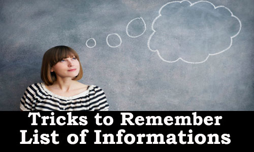 Tricks to Memorize Important lists for Kerala PSC Exams 2016