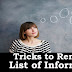 Tricks to Memorize Important lists for Kerala PSC Exams 2016
