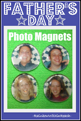 photo of: Father's Day Craft: Photo Magnets, DIY Tutorial Instructions