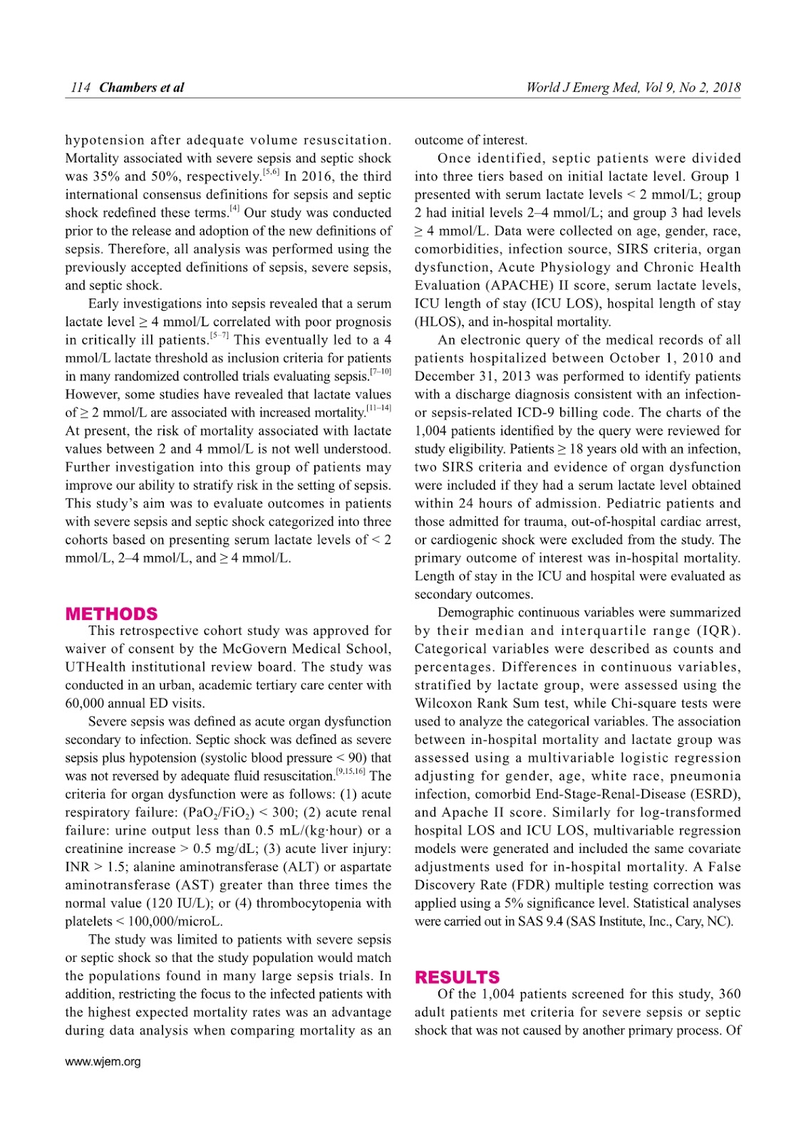 Laboratorio deTerapia Intensiva of severe sepsis and septic