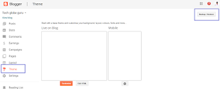 Blogger Theme Blogger Theme Setting Dashboard