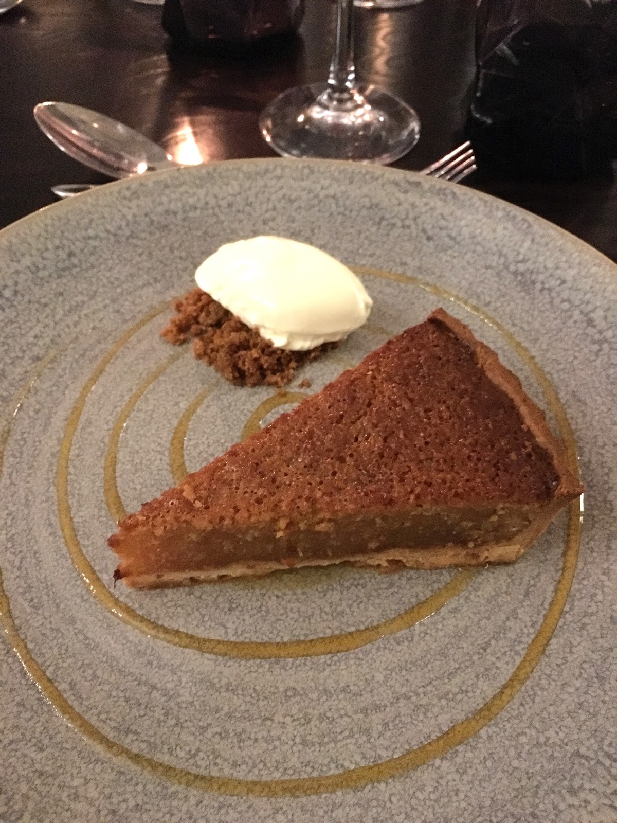 What Lizzy Loves Prime restaurant, Stirk House, Gisburn,treacle tart dessert