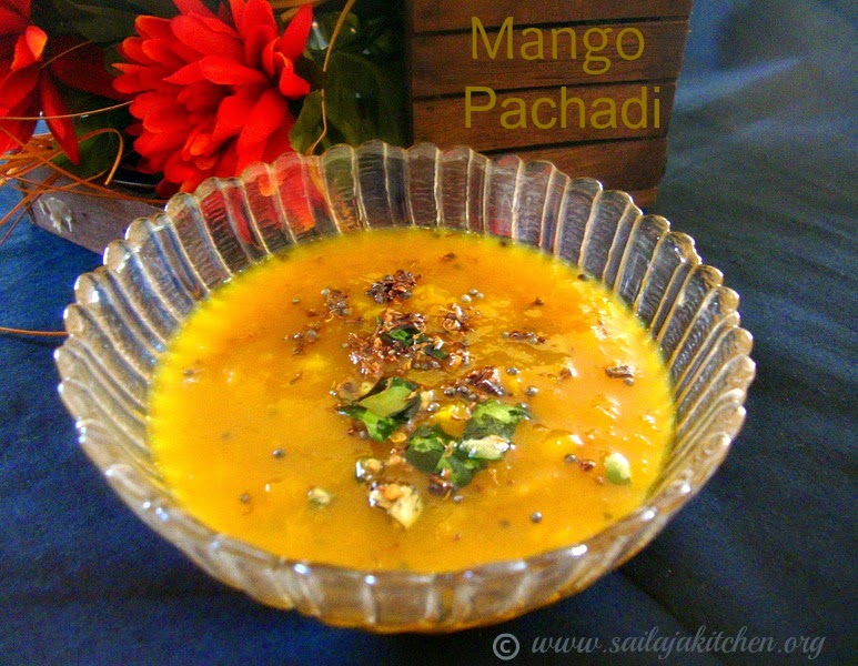 images for Mango Pachadi Recipe / Manga Pachadi Recipe / Mango Sweet Pachadi Recipe / Maangai Pachadi Recipe