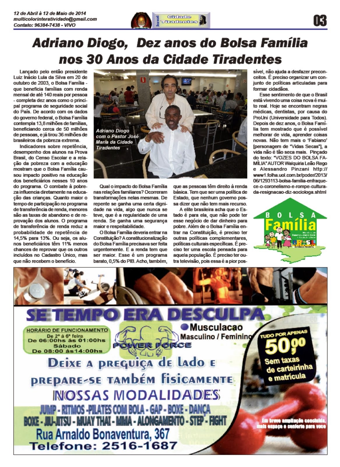 Jornal Cidade Tiradentes 54 Edição nº 54