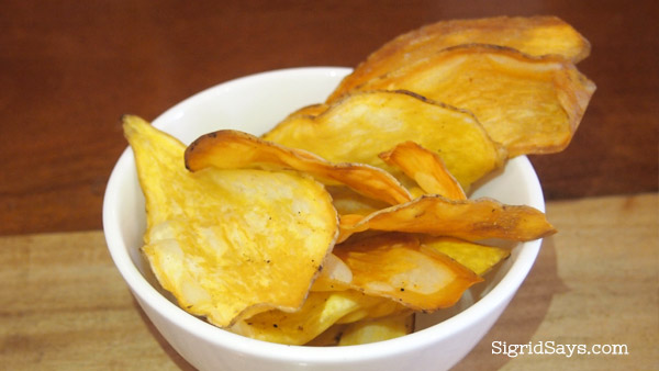 camote chips Merkado organic restaurant