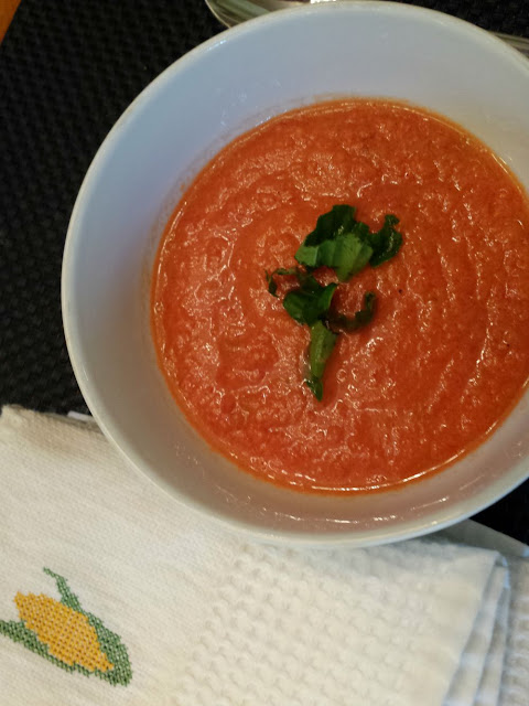 Quick and easy summer gazpacho recipe using fresh tomatoes. Budget-friendly, too. 
