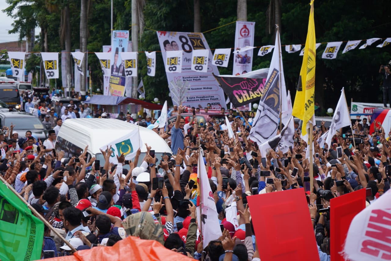 Sering Diklaim Basis 01, Begini Penampakkan Peserta Kampanye Sandi di Sulawesi