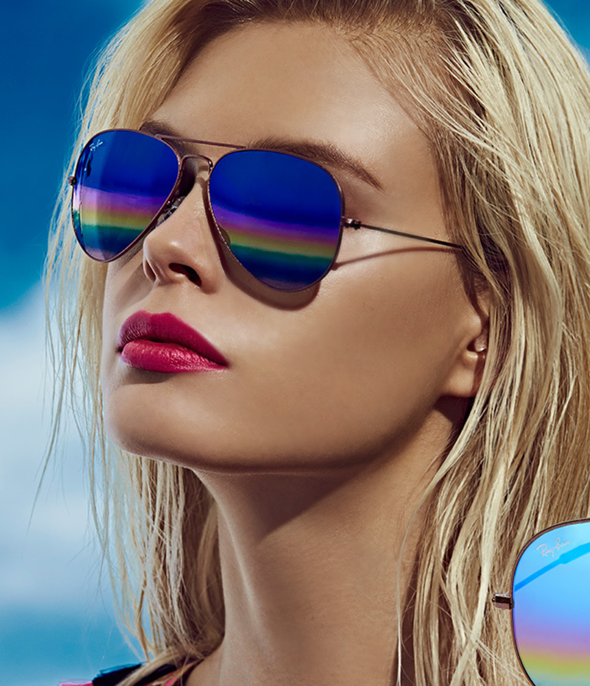 Ray-Ban Mirrored Aviator Metal Sunglasses