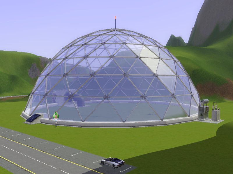 Simming in Magnificent Style Large science lab dome