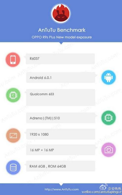 Oppo R9s Plus muncul di AnTuTu, dibekali chip terbaru Qualcomm Snapdragon 653 Oppo R9s Plus muncul di AnTuTu, dibekali chip terbaru Qualcomm Snapdragon 653