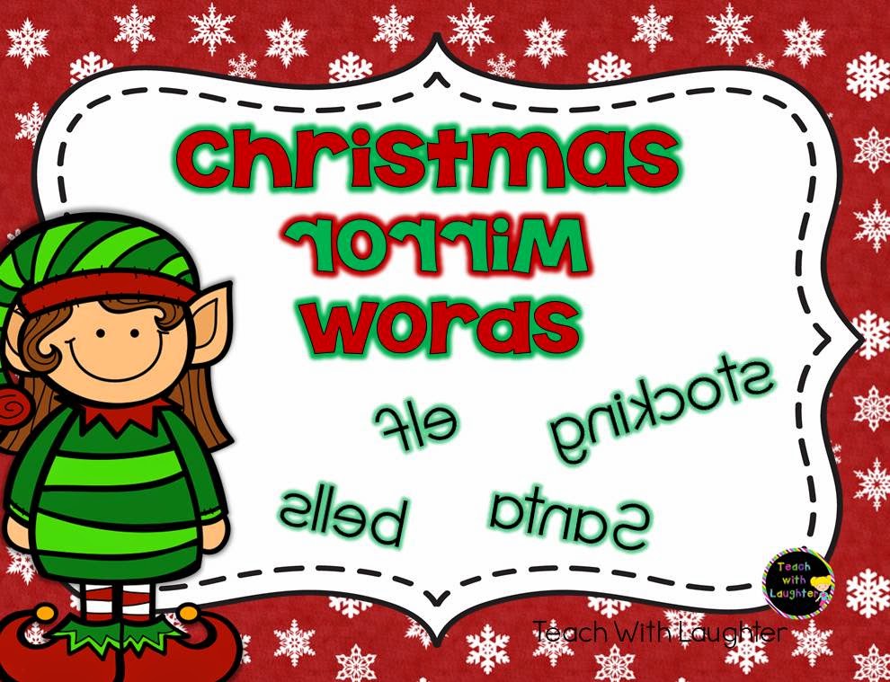 Teach With Laughter Christmas Mirror Words