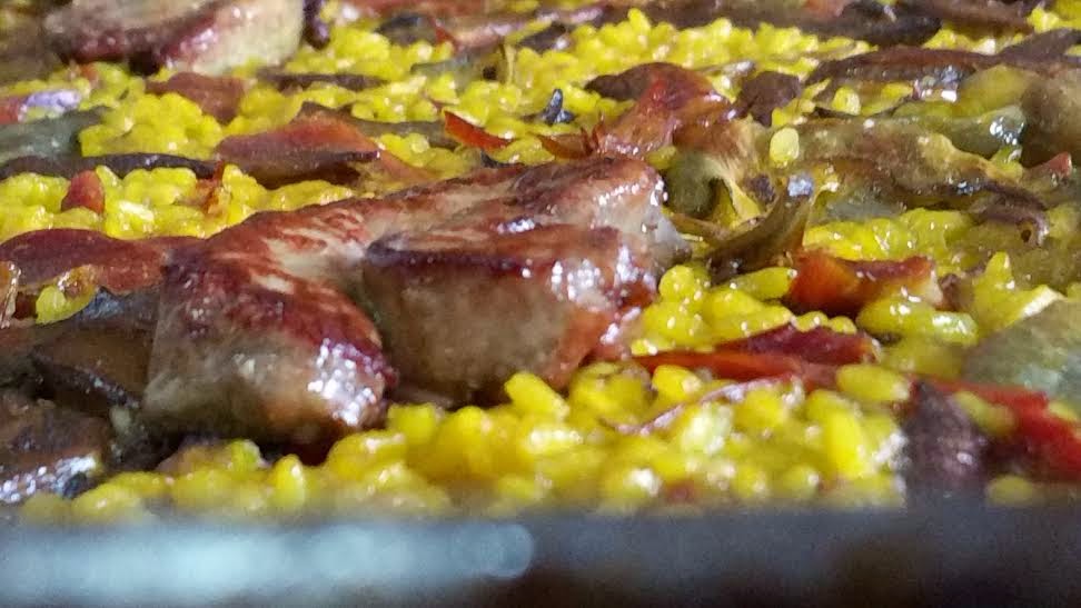 arroz con pato, alcachofas y foie