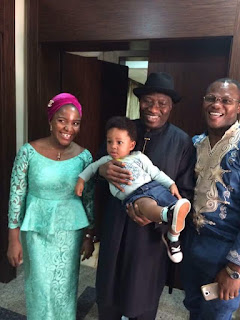 Goodluck Jonathan Smiles As He Celebrates His Birthday With His Grand Child (Pics) FB_IMG_1479661710408
