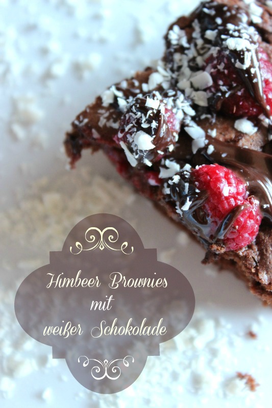 Himbeer Brownies mit weißer Schokolade - Sasibella