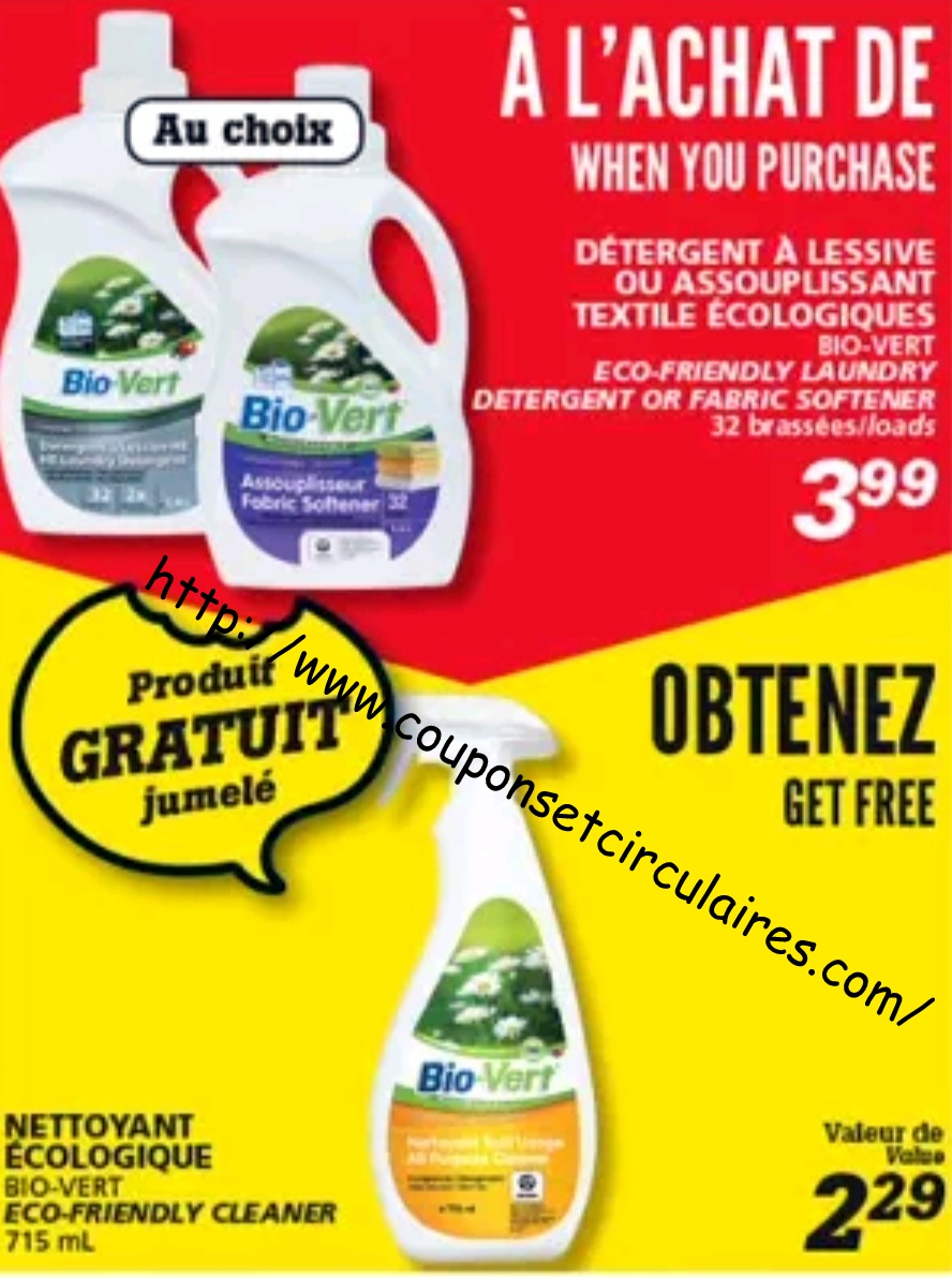 Coupons promos lessive