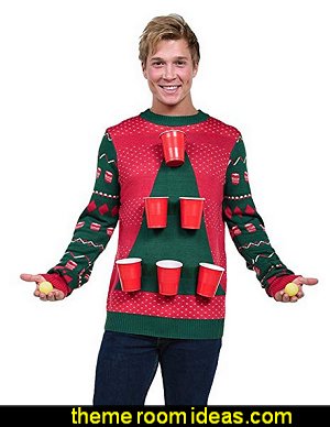 Men's Beer Pong Game Christmas Sweater - Funny Ugly Christmas Sweater Men's Beer Pong Game Christmas Sweater - Funny Ugly Christmas Sweater