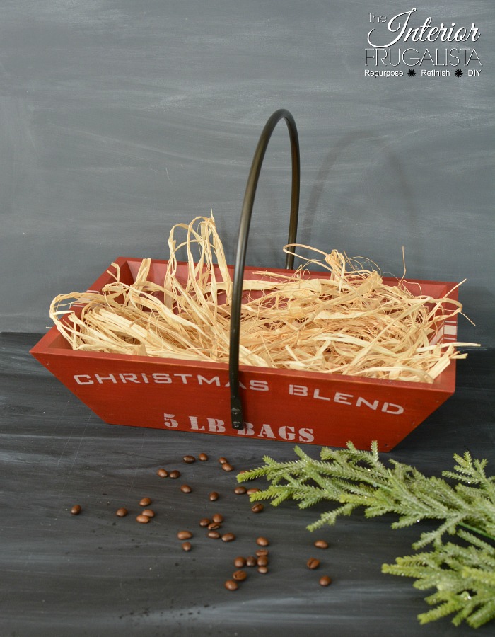 DIY Holiday Hostess Gift Basket Layered With Natural Raffia