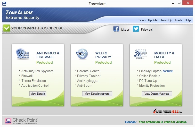 ZoneAlarm Extreme Security 2017 software