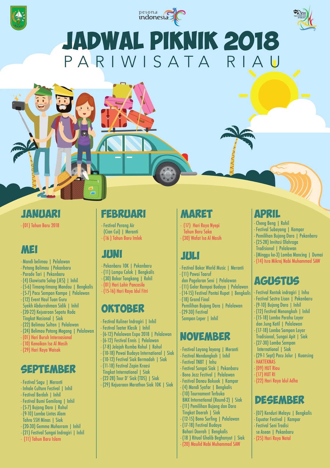 Jadwal Piknik Pada Kalender Event Pariwisata Provinsi Riau - Riau Magazine