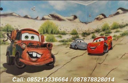 Spesialis Jasa Lukis dinding kamar Anak-anak  tema Cars