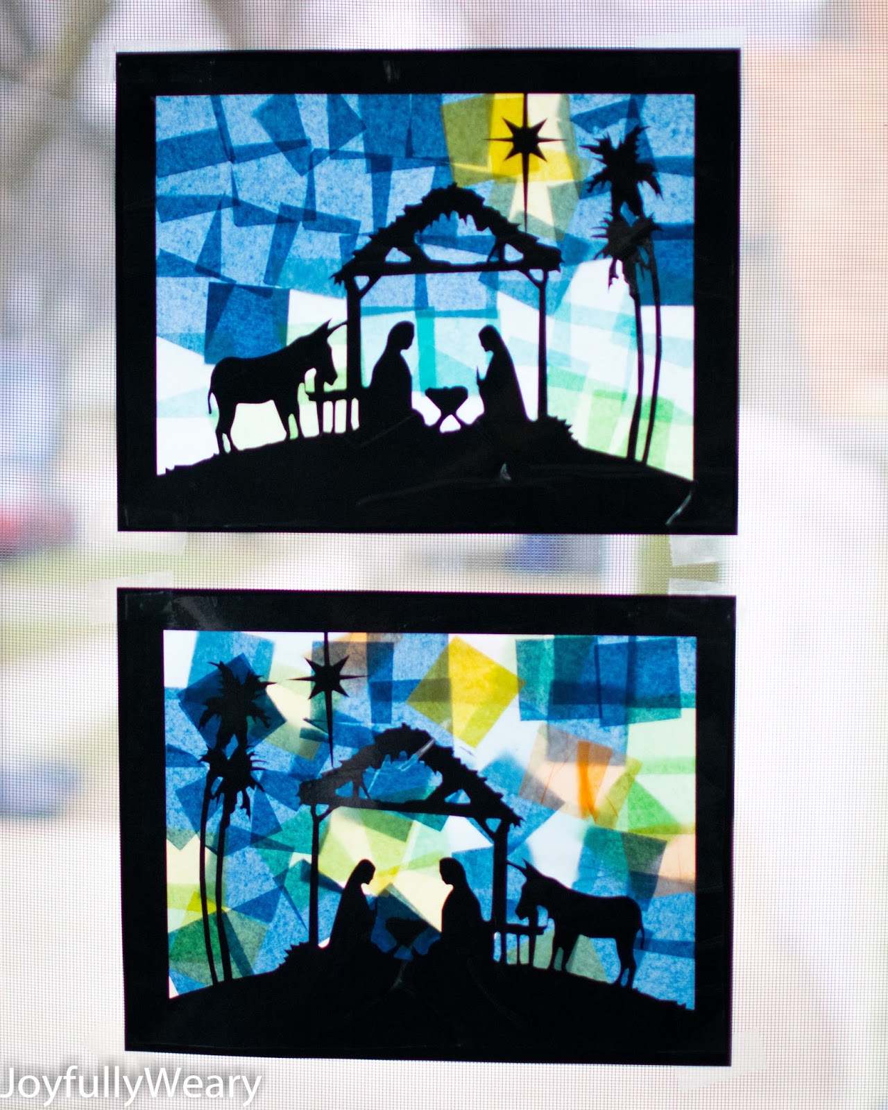 Kids Craft, Window Nativity Silhouette