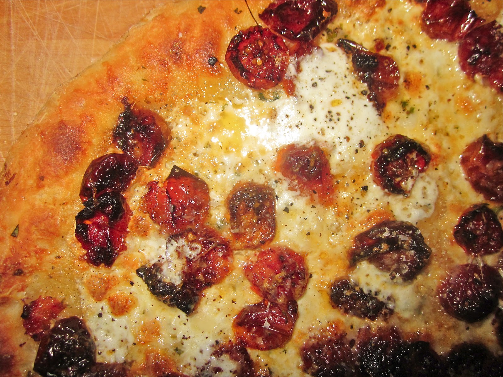 Haute + Heirloom Slow Roasted Cherry Tomato + Burrata Pizza with