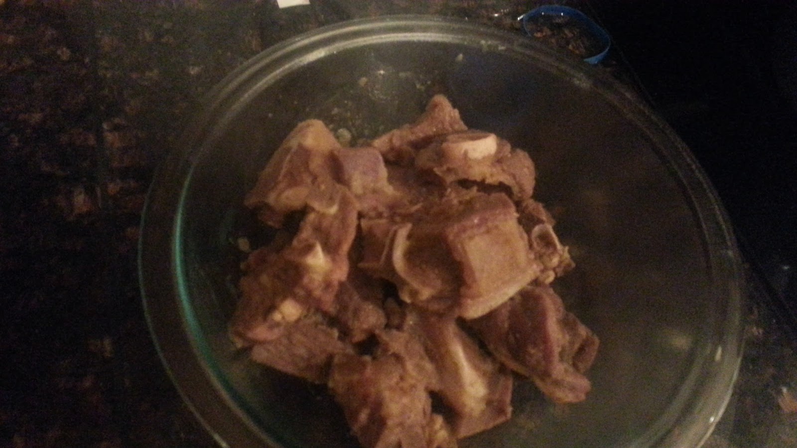 Stewed Goat Meat and Asparagus topped with Cheese